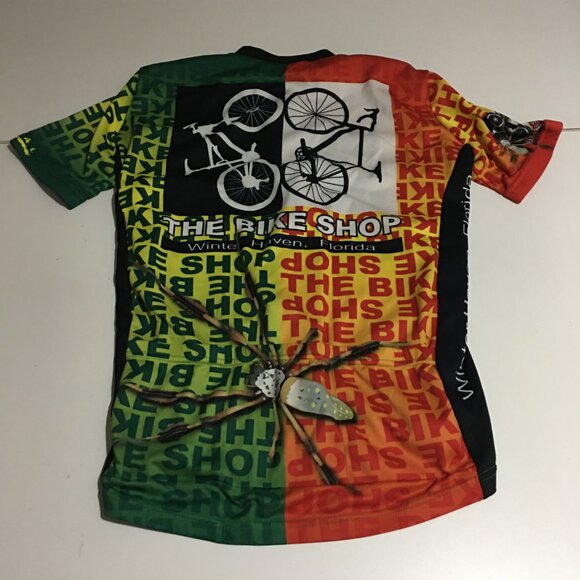 Primal Wear Cycling Jersey Mens Small The Bike Shop 3/4 Zip Shirt Road Spider - Picture 5 of 8